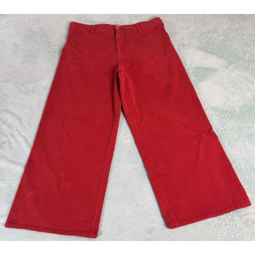 Universal Thread Pants Womens 16R Red Corduroy Sailor Wide Leg Chino Casual